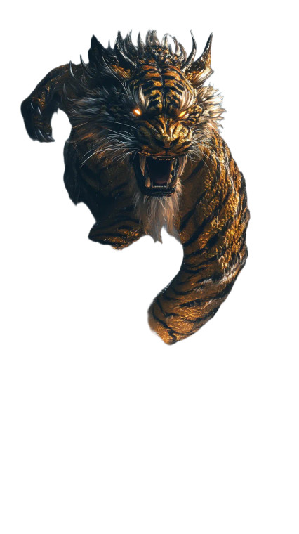 Dragon-Tiger Fusion Vinyl Car Decal Sticker – Waterproof & UV-Resistant 8"