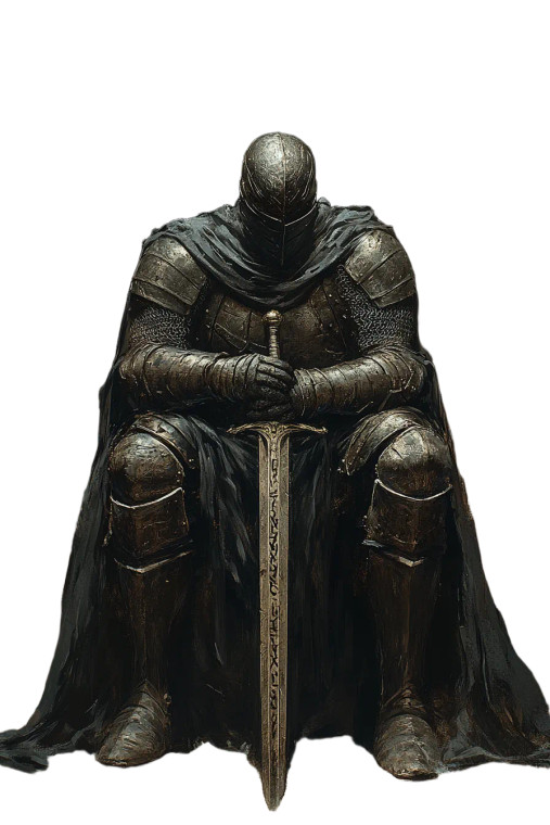 Dark Gothic Knight V3 Vinyl Car Decal Sticker – Waterproof & UV-Resistant 8"