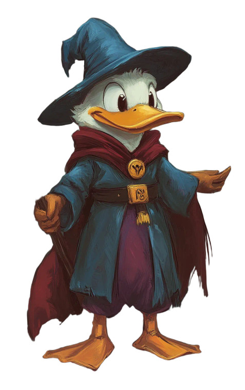Dark Wizard Duck Vinyl Car Decal Sticker – Waterproof & UV-Resistant 8"