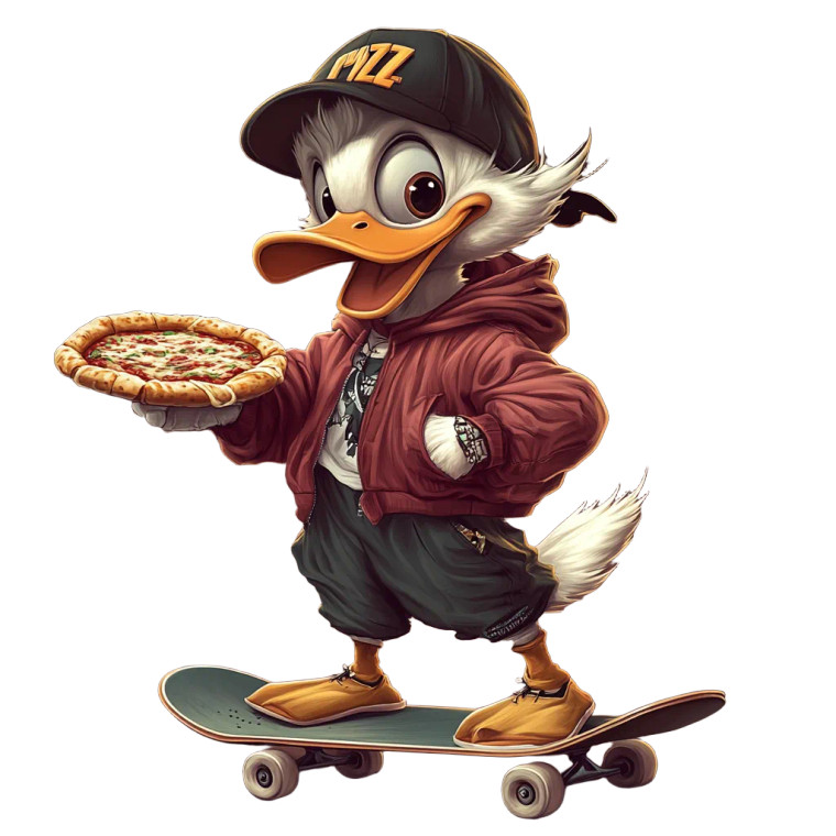Rapper Duck Skateboarding Vinyl Car Decal Sticker – Waterproof & UV-Resistant 8"