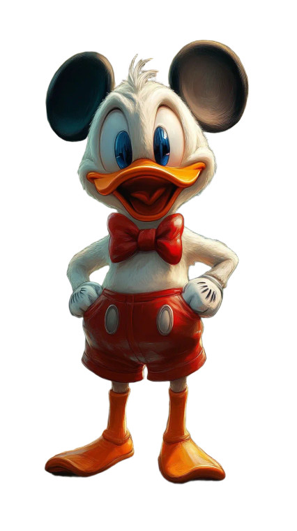 Duck Mouse Hybrid Vinyl Car Decal Sticker – Waterproof & UV-Resistant 8"