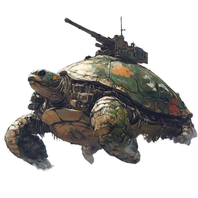 Anime Turtle Tank Vinyl Car Decal Sticker – Waterproof & UV-Resistant 8"