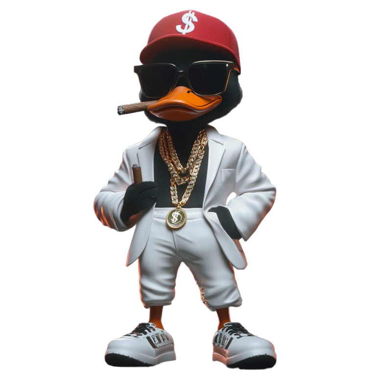 Rapper Daffy Duck Vinyl Car Decal Sticker – Waterproof & UV-Resistant 8"