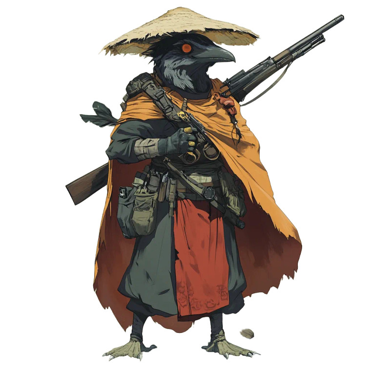 Kenku Monk Art Vinyl Car Decal Sticker – Waterproof & UV-Resistant 8"