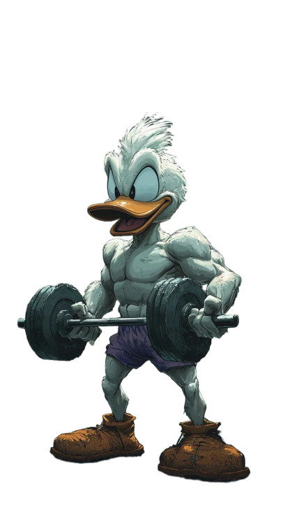 Pumped Donald Duck Vinyl Car Decal Sticker – Waterproof & UV-Resistant 8"