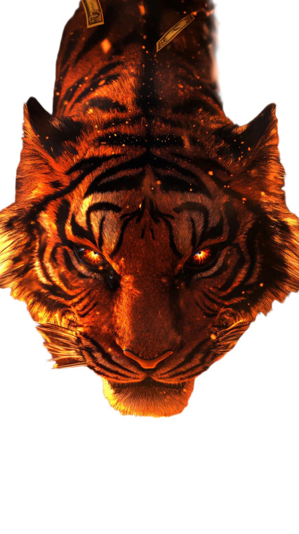 Divine Tiger Anime Vinyl Car Decal Sticker – Waterproof & UV-Resistant 8"