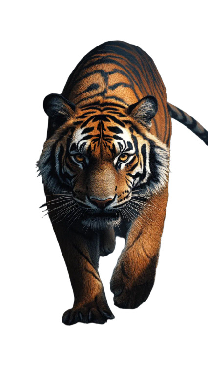 Valiant Tiger Vinyl Car Decal Sticker – Waterproof & UV-Resistant 8"