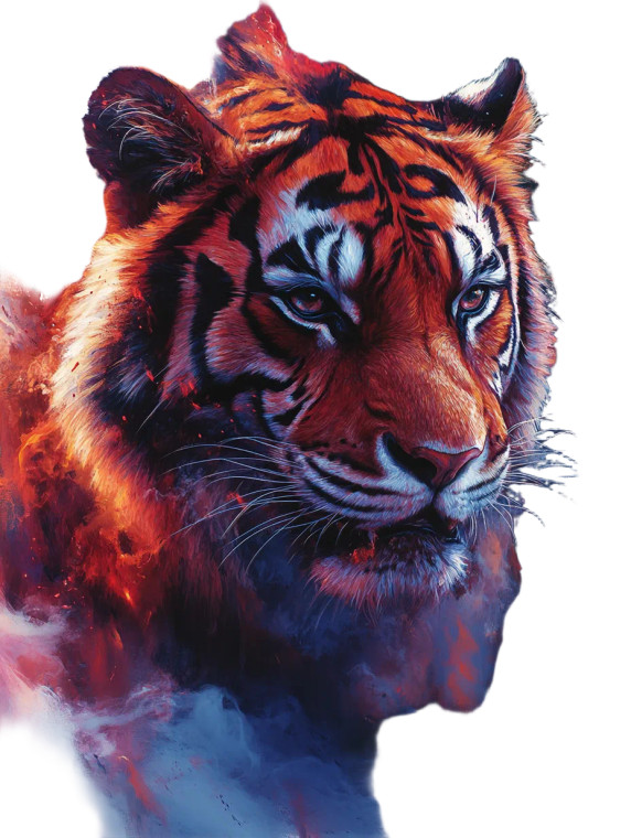 Angry Tiger Lion Vinyl Car Decal Sticker – Waterproof & UV-Resistant 8"