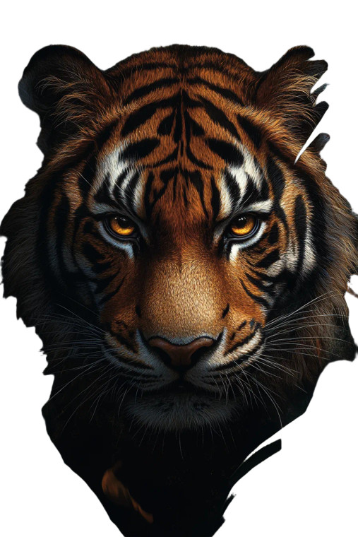 Fierce Tiger Vinyl Car Decal Sticker – Waterproof & UV-Resistant 8"