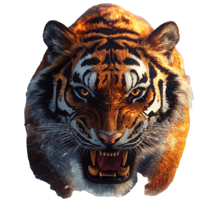 Fierce Radiant Tiger Vinyl Car Decal Sticker – Waterproof & UV-Resistant 8"