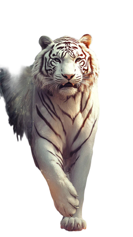 Majestic Winged Tiger Vinyl Car Decal Sticker – Waterproof & UV-Resistant 8"