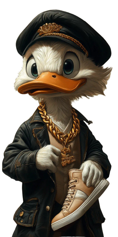 Scrooge Mcduck Sneaker Vinyl Car Decal Sticker – Waterproof & UV-Resistant 8"