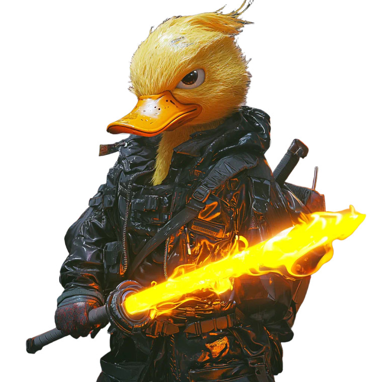 Gritty Urban Duck Warrior Vinyl Car Decal Sticker – Waterproof & UV-Resistant 8"