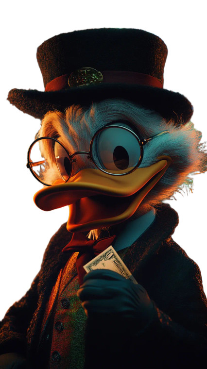 Angry Scrooge Mcduck V3 Vinyl Car Decal Sticker – Waterproof & UV-Resistant 8"