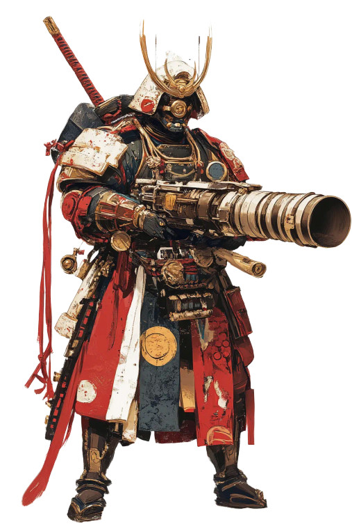 Space Samurai Vinyl Car Decal Sticker – Waterproof & UV-Resistant 8"