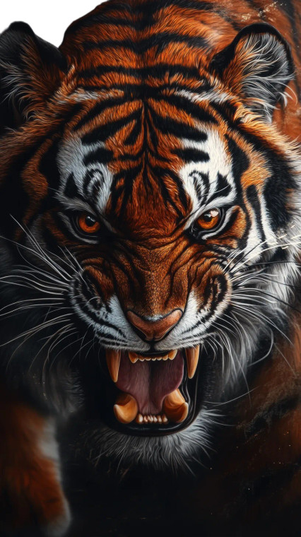 Ferocious Tiger Vinyl Car Decal Sticker – Waterproof & UV-Resistant 8"