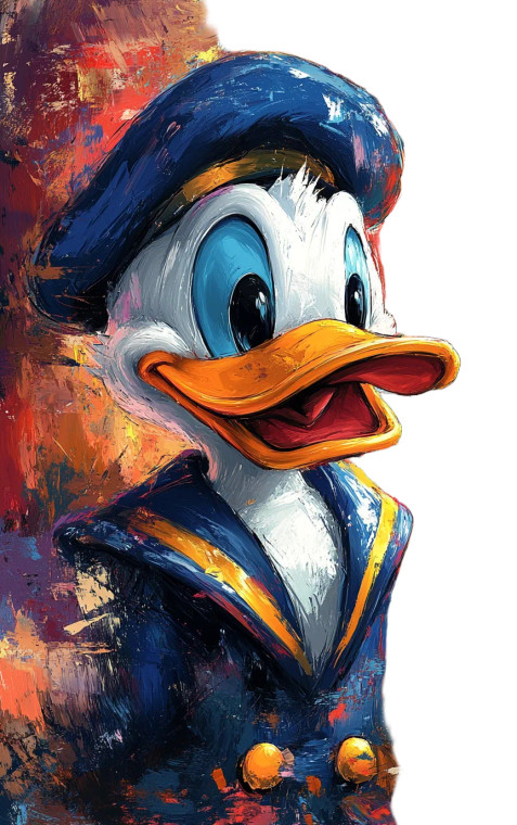 Pop Art Donald Duck Vinyl Car Decal Sticker – Waterproof & UV-Resistant 8"