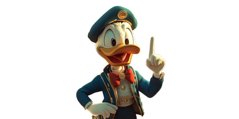 Donald Duck Origin Vinyl Car Decal Sticker – Waterproof & UV-Resistant 8"