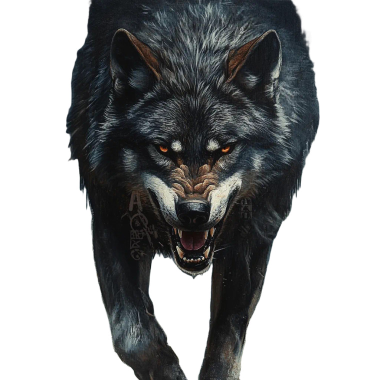 Aggressive Wolf V6 Vinyl Car Decal Sticker – Waterproof & UV-Resistant 8"