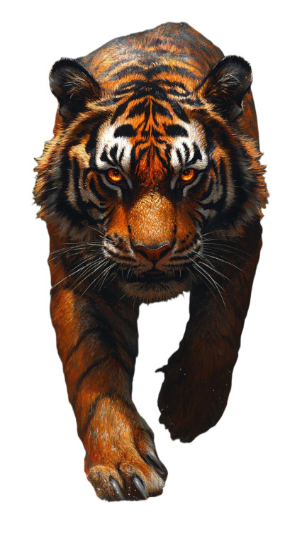 Majestic Jungle Tiger Vinyl Car Decal Sticker – Waterproof & UV-Resistant 8"