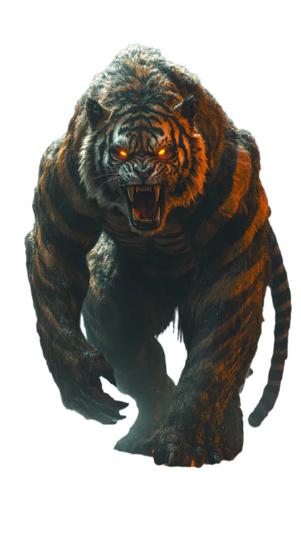 Gorilla-Tiger Hybrid Vinyl Car Decal Sticker – Waterproof & UV-Resistant 8"