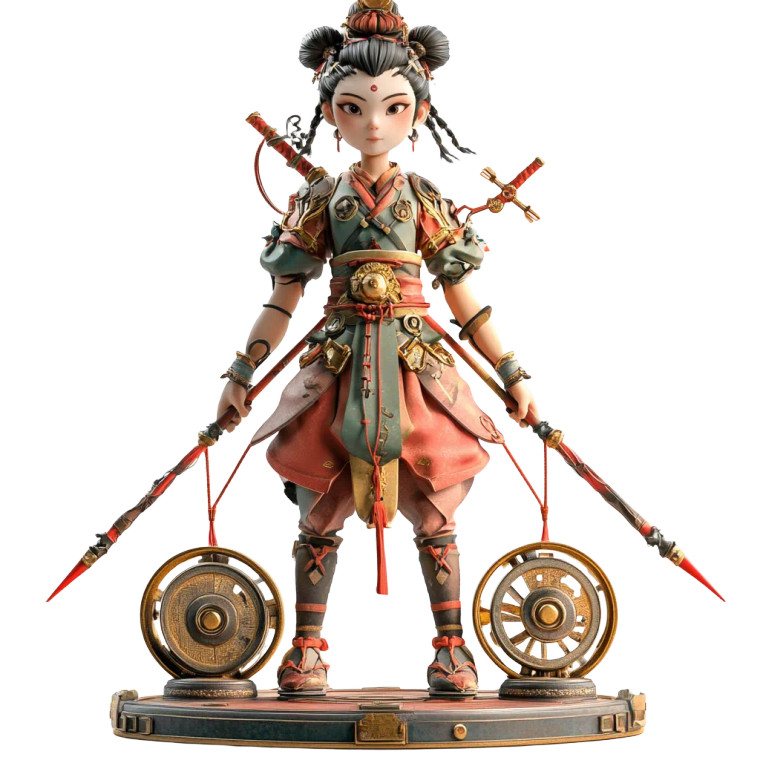 Nezha Mythological Figure Vinyl Car Decal Sticker – Waterproof & UV-Resistant 8"