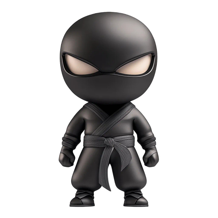 Design Ninja Mascot Vinyl Car Decal Sticker – Waterproof & UV-Resistant 8"