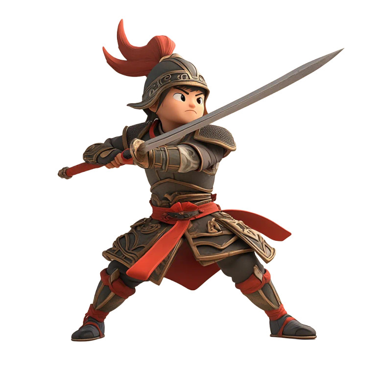 Chinese Warrior V2 Vinyl Car Decal Sticker – Waterproof & UV-Resistant 8"