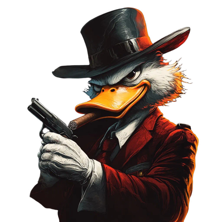 Mafia Duck Don Vinyl Car Decal Sticker – Waterproof & UV-Resistant 8"