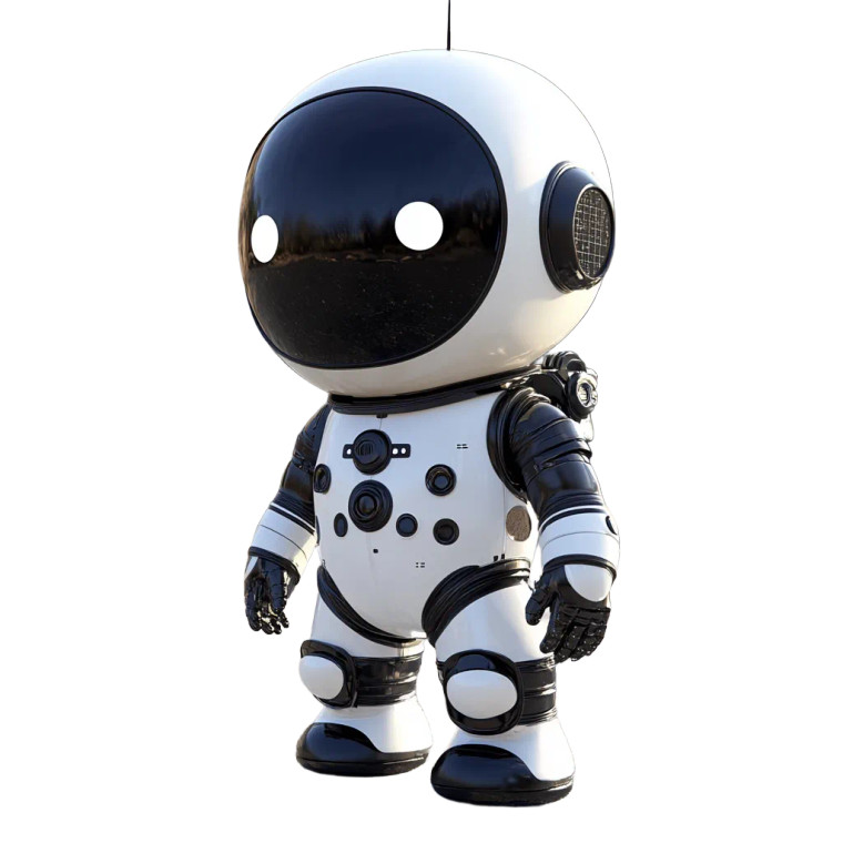 Cute Space Bot Vinyl Car Decal Sticker – Waterproof & UV-Resistant 8"