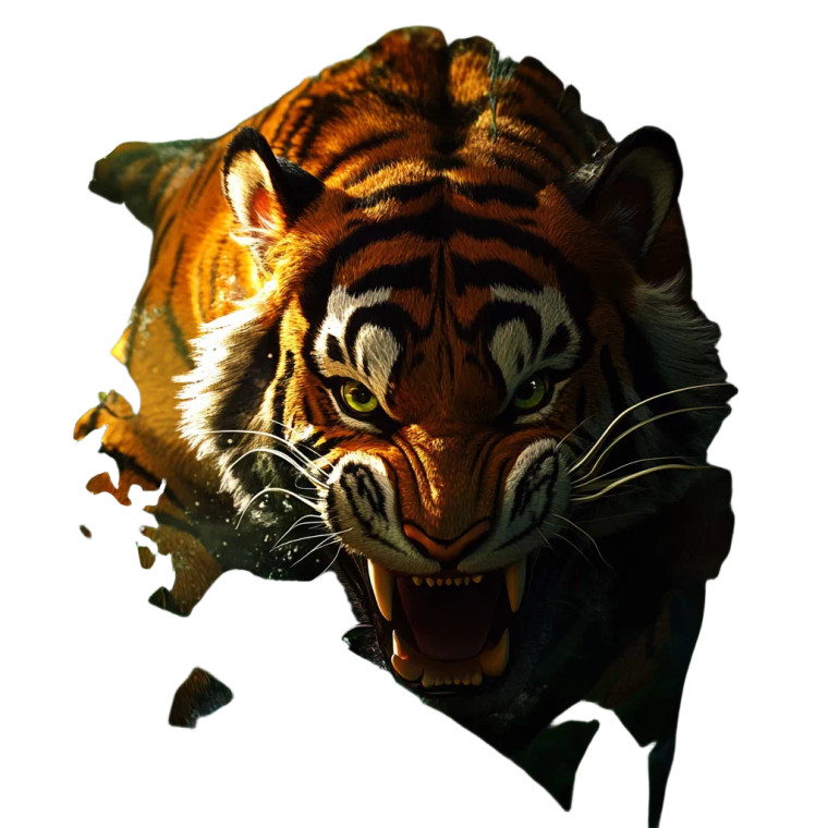 Ferocious Forest Tigers Vinyl Car Decal Sticker – Waterproof & UV-Resistant 8"