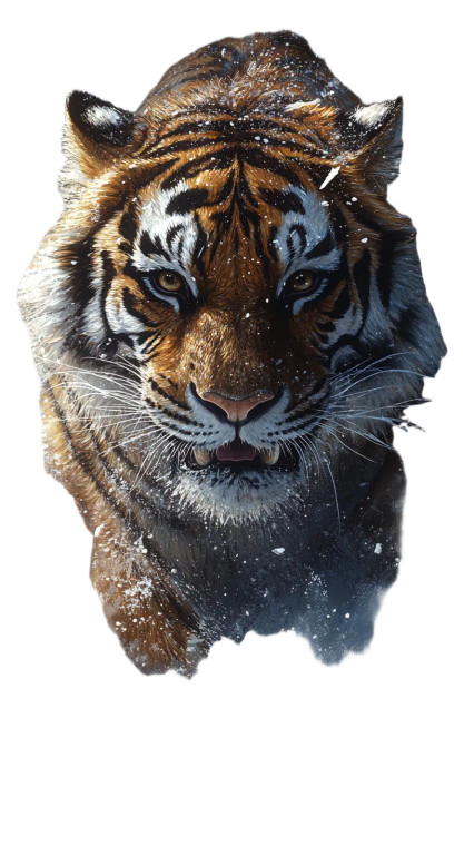 Surreal Tiger Moon Vinyl Car Decal Sticker – Waterproof & UV-Resistant 8"