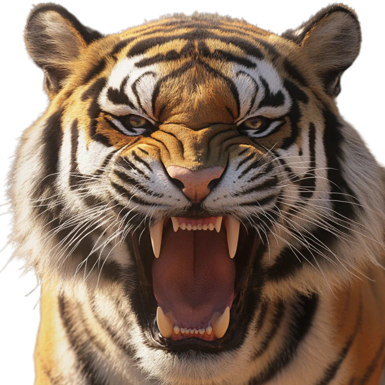 Hyper Realistic Tiger V2 Vinyl Car Decal Sticker – Waterproof & UV-Resistant 8"