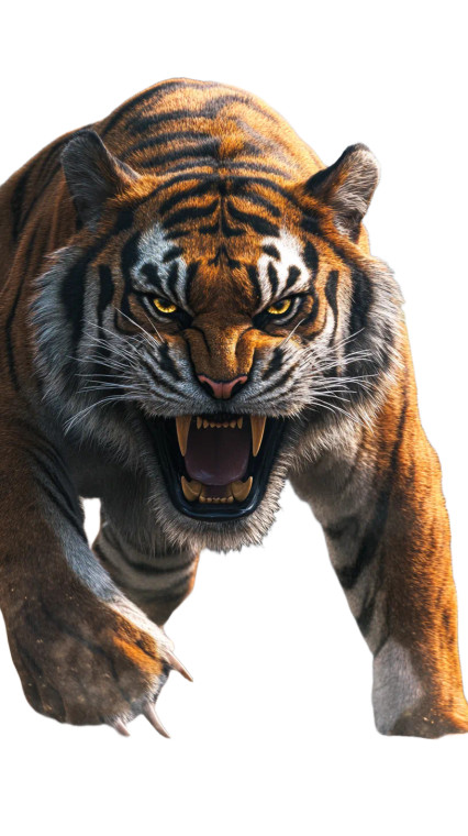 Fierce Tiger V12 Vinyl Car Decal Sticker – Waterproof & UV-Resistant 8"