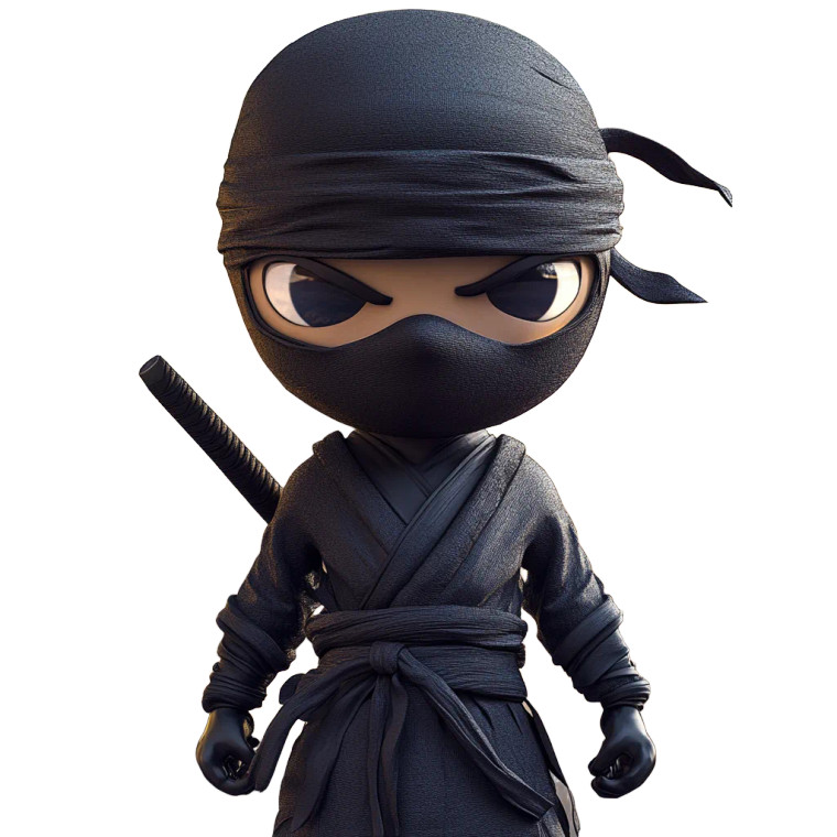 3D Ninja Vinyl Car Decal Sticker – Waterproof & UV-Resistant 8"