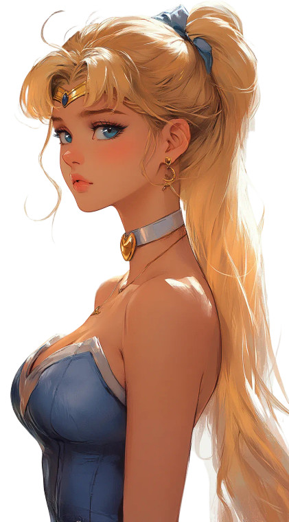 Vintage Sailor Moon Vinyl Car Decal Sticker – Waterproof & UV-Resistant 8"