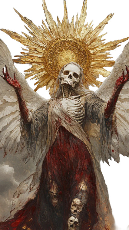 Macabre Angel Vinyl Car Decal Sticker – Waterproof & UV-Resistant 8"