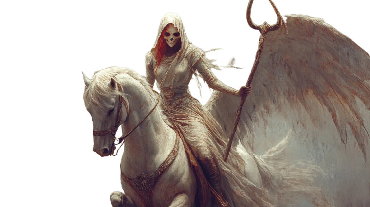 Grim Reaper Riding V8 Vinyl Car Decal Sticker – Waterproof & UV-Resistant 8"