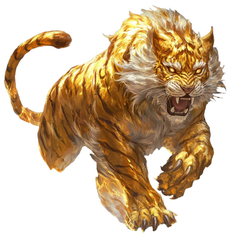 Golden Qiongqi Beast Vinyl Car Decal Sticker – Waterproof & UV-Resistant 8"