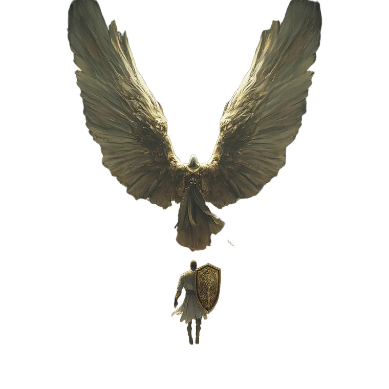 Divine Protector Vinyl Car Decal Sticker – Waterproof & UV-Resistant 8"