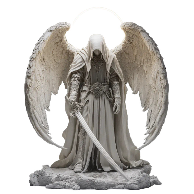 Angel With Sword V10 Vinyl Car Decal Sticker – Waterproof & UV-Resistant 8"