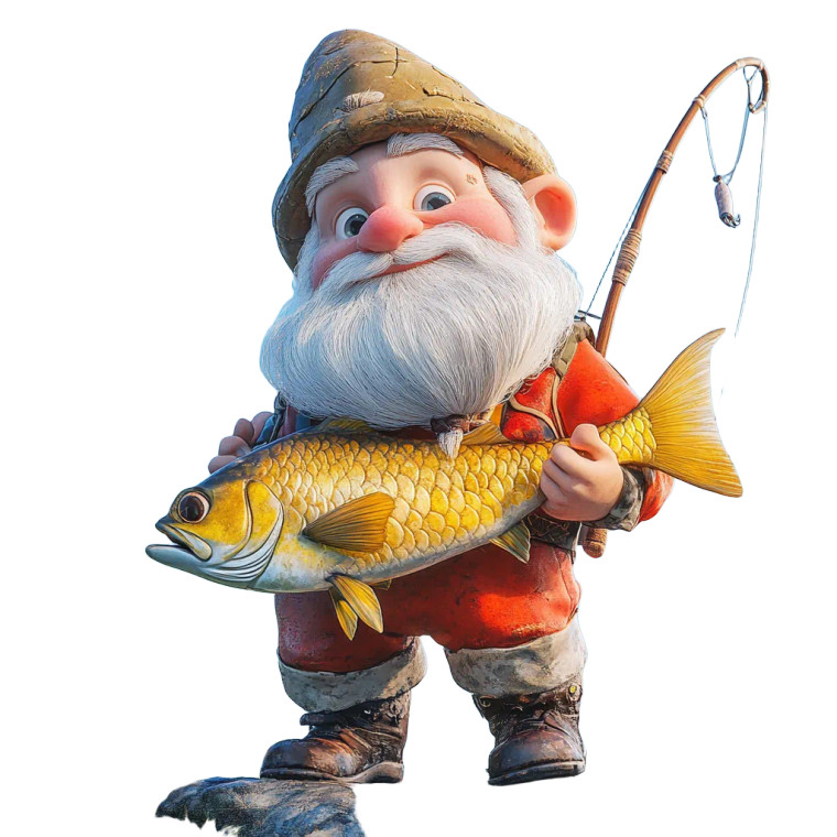 Old Dwarf Fishing Vinyl Car Decal Sticker – Waterproof & UV-Resistant 8"