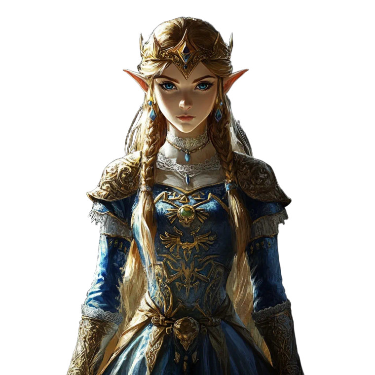 Princess Zelda V2 Vinyl Car Decal Sticker – Waterproof & UV-Resistant 8"