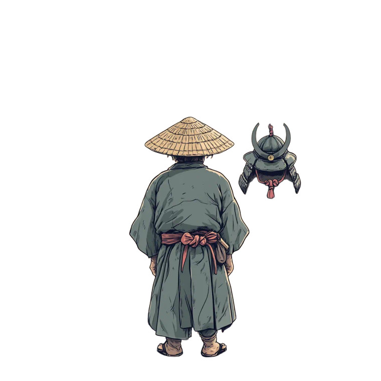 Farmer And Samurai Gear Vinyl Car Decal Sticker – Waterproof & UV-Resistant 8"