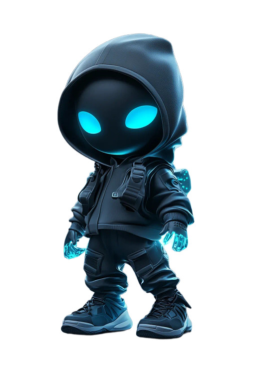 Chibi Techwear Figure Vinyl Car Decal Sticker – Waterproof & UV-Resistant 8"