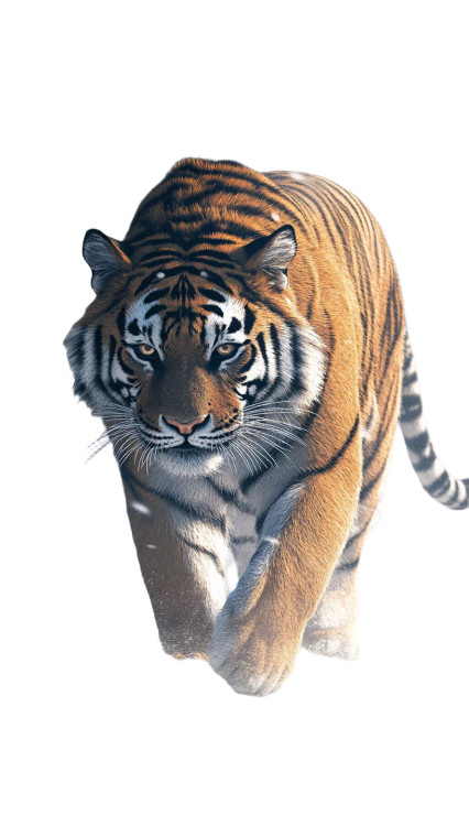 Majestic Snow Tiger Vinyl Car Decal Sticker – Waterproof & UV-Resistant 8"