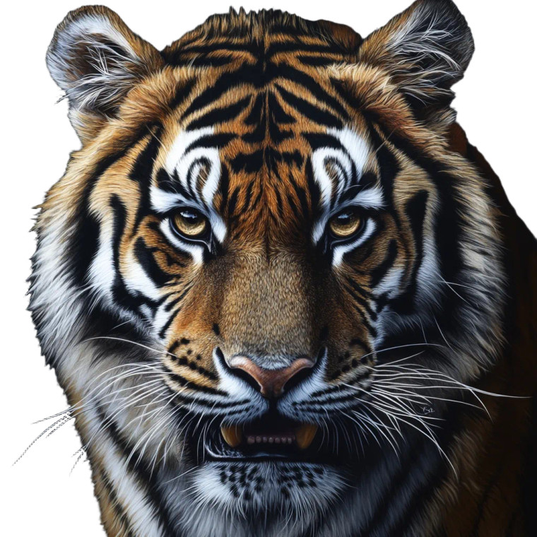 Roaring Tiger V7 Vinyl Car Decal Sticker – Waterproof & UV-Resistant 8"