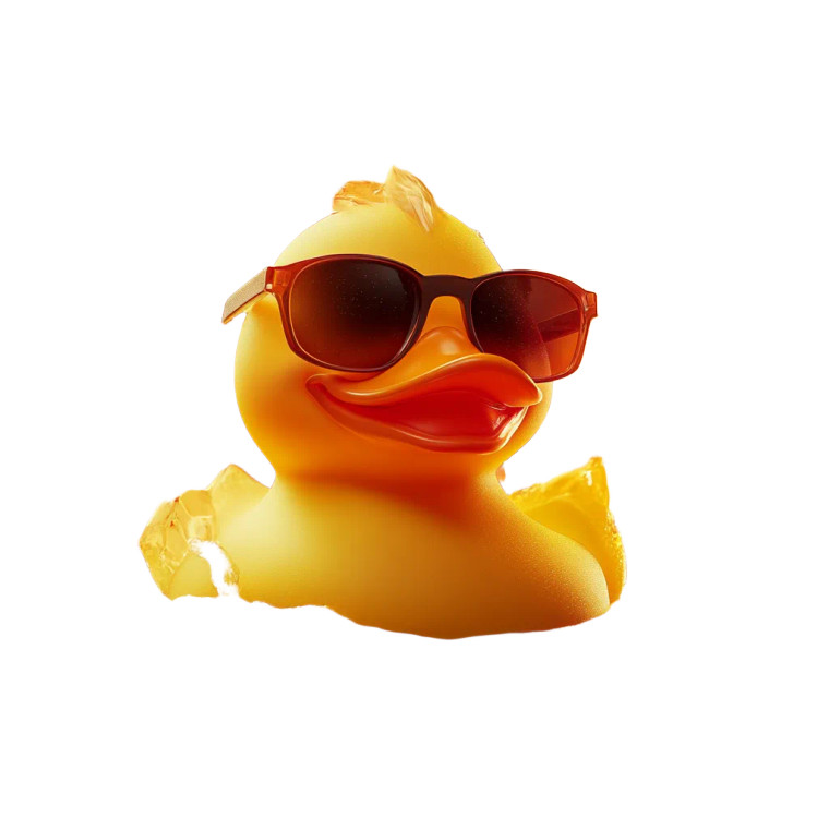 Cool Fiery Duck Vinyl Car Decal Sticker – Waterproof & UV-Resistant 8"