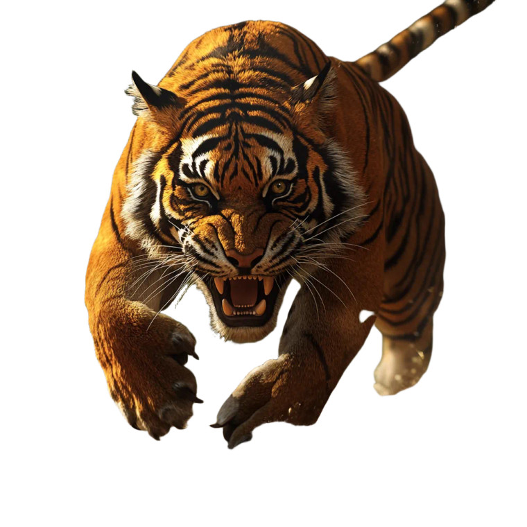 Fearsome Forest Tiger Vinyl Car Decal Sticker – Waterproof & UV-Resistant 8"