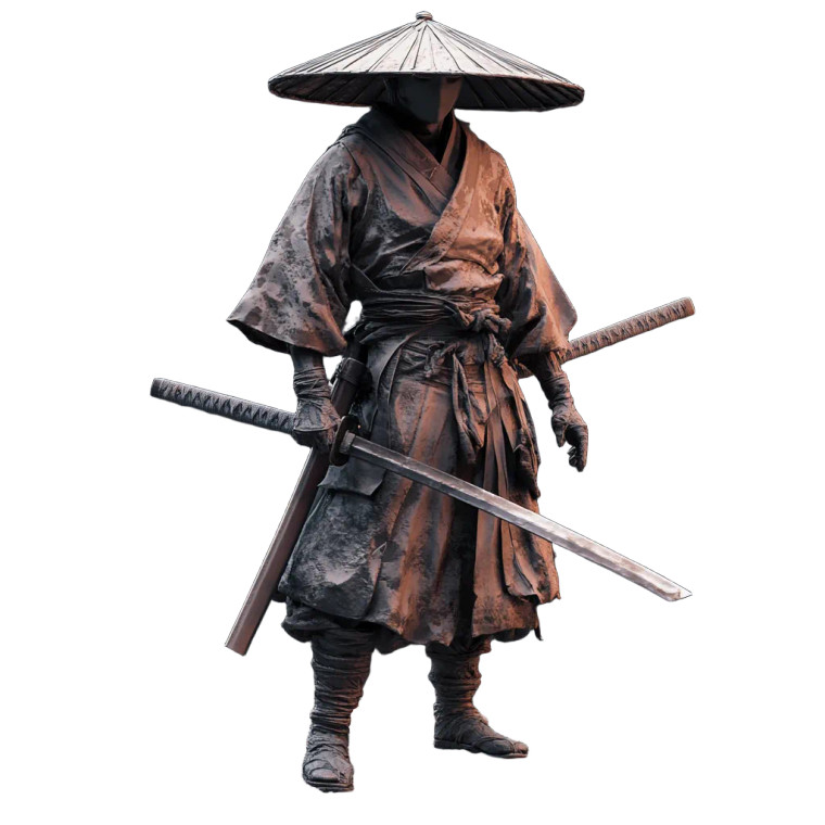 Samurai With Katana V12 Vinyl Car Decal Sticker – Waterproof & UV-Resistant 8"